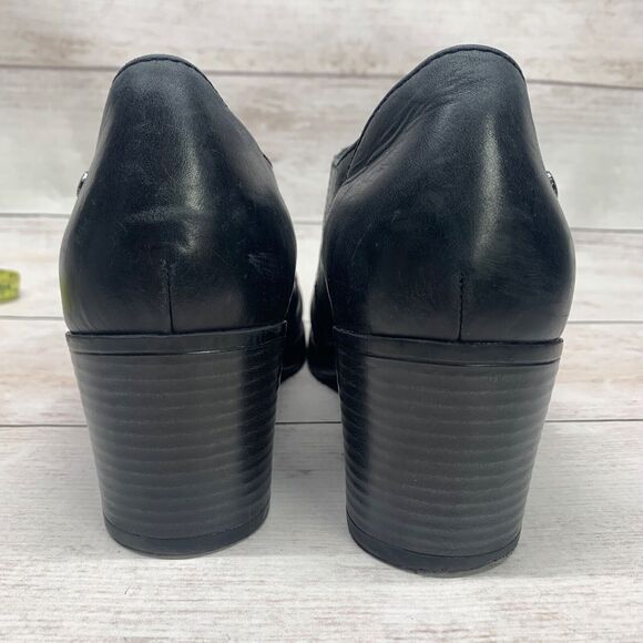 Dansko Womens Adrienne Ankle Bootie Size 40 Black Leather Block Heel Round Toe - Picture 5 of 13